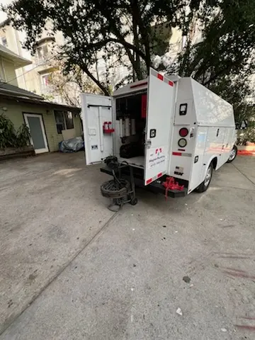 Magnet Plumbing service vehicle on-site for Slab Leak Repair in Viera West